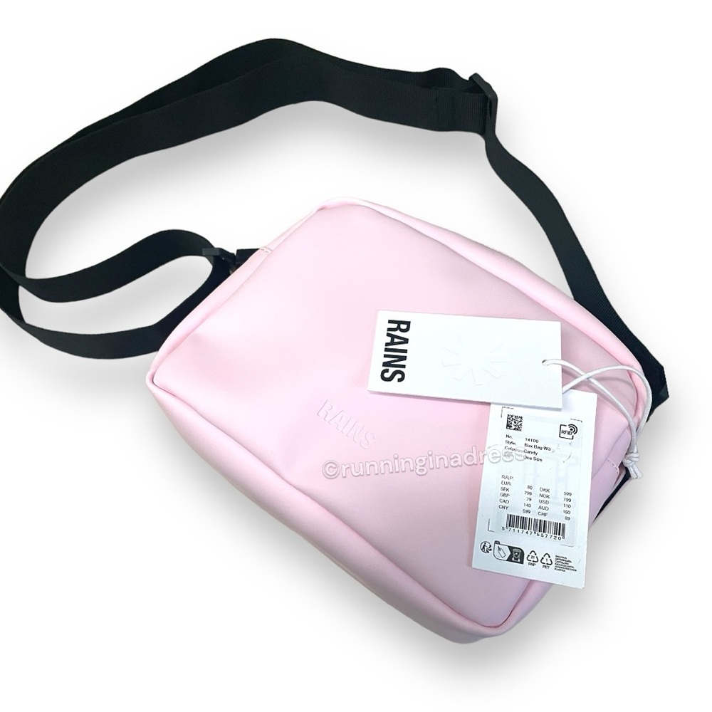 NWT Rains Box Bag In Color Candy Pink Crossbody W3 - Picture 3 of 16